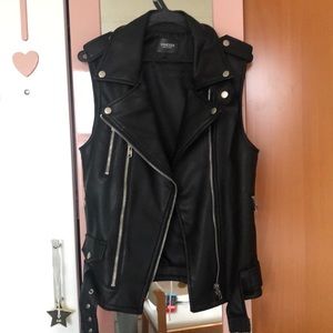 New Faux leather vest